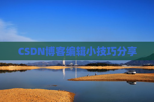 CSDN博客编辑小技巧分享